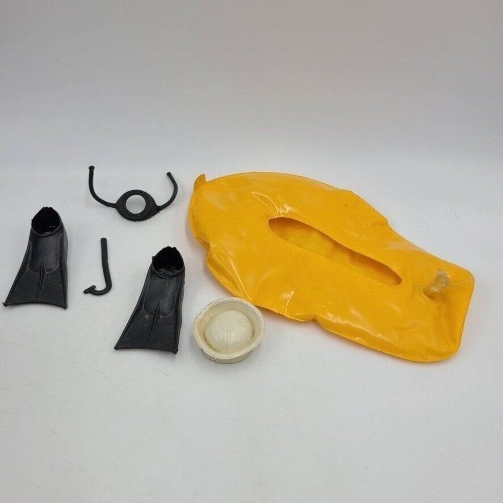 Vintage 60s Accessories GI Joe Survival Sailor Hat Raft Scuba Flippers Mask